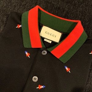 🔥Mens Gucci Heart & Dagger Polo Shirt🔥
